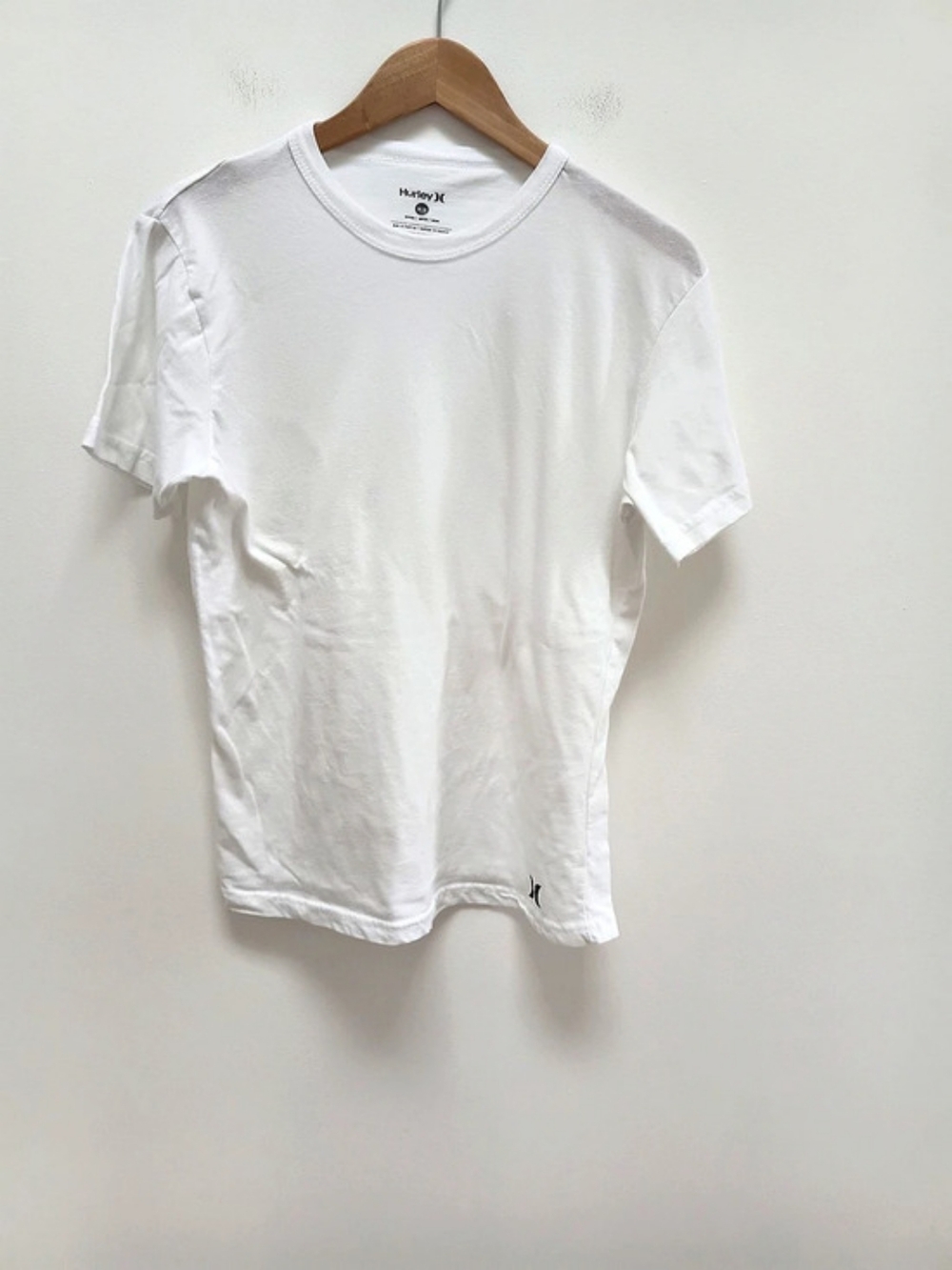 Hurley Men's Icon White Short Sleeve T-Shirt Cotton Size Medium